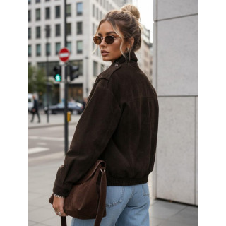 Čokoladna semiš bomber jakna TY5577