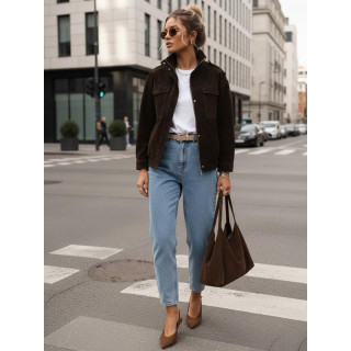 Čokoladna semiš bomber jakna TY5577