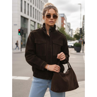 Čokoladna semiš bomber jakna TY5577
