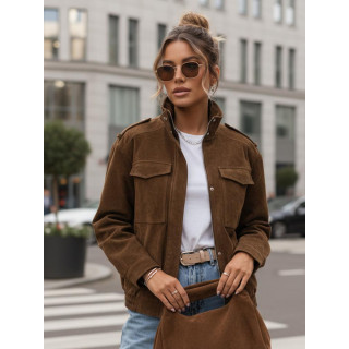 Semiš rjava bomber jakna TY5578