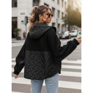 Črna ženska prevelika jakna TY5594