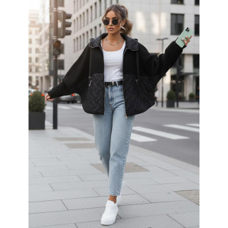 Črna ženska prevelika jakna TY5594