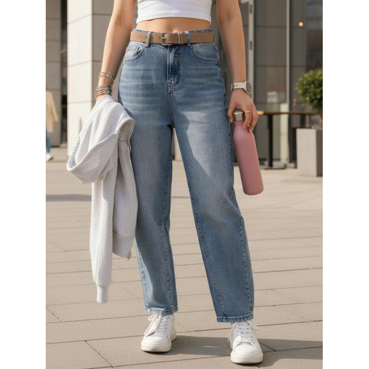 Ženske široke kavbojke s pasom UY2886