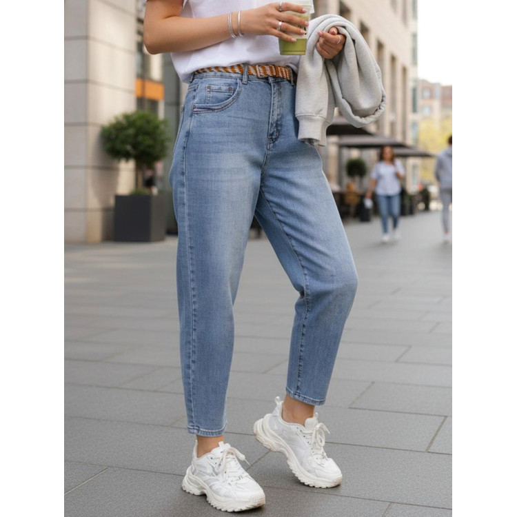 Ženske široke kavbojke s pasom UY2883