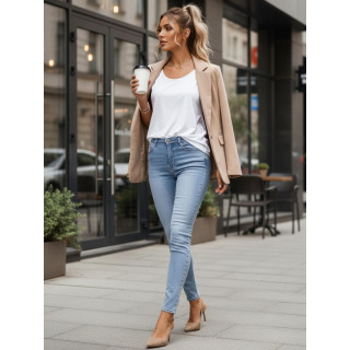 Svetlo modre ženske oprijete kavbojke UY2866