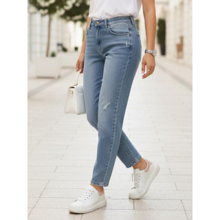 Ženske svetlo modre kavbojke mom fit UY2862