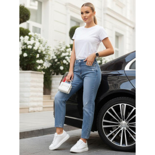 Ženske svetlo modre kavbojke mom fit UY2862