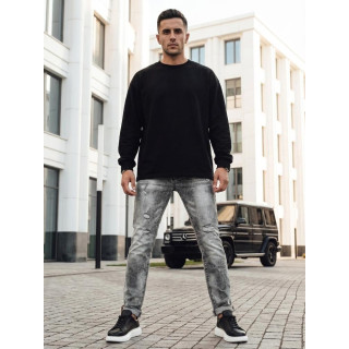 Moške sive kavbojke z luknjami UX4133