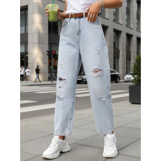 Ženske svetlo modre baggy kavbojke UY2889