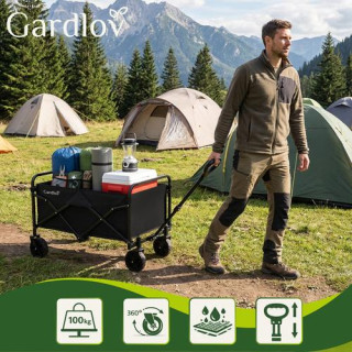 Zložljiv vrtni/nakupovalni voziček - 100 kg