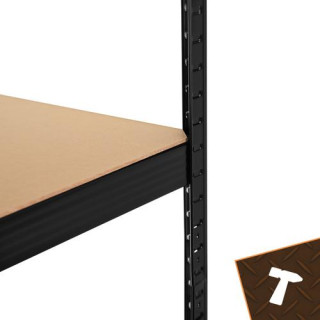 Črna polica za shranjevanje - 150x75x30