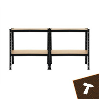 Črna polica za shranjevanje - 150x75x30