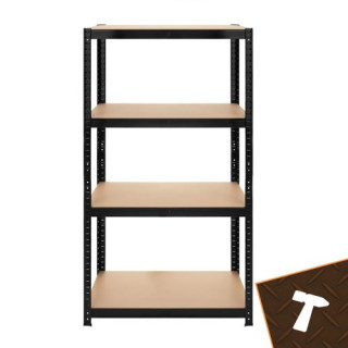 Črna polica za shranjevanje - 150x75x30