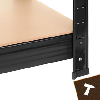 Črna polica za shranjevanje - 150x75x30