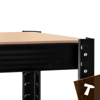 Črna polica za shranjevanje - 150x75x30