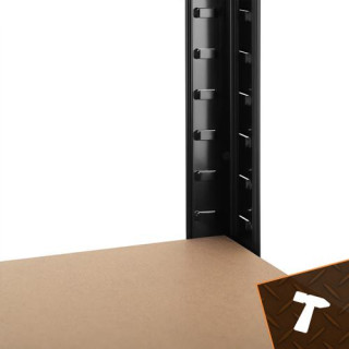 Črna polica za shranjevanje - 150x75x30