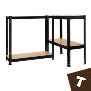 Črna polica za shranjevanje - 150x75x30