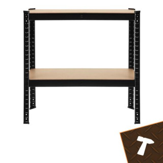 Črna polica za shranjevanje - 150x75x30