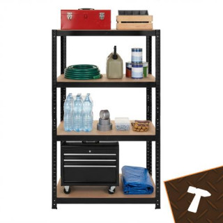 Črna polica za shranjevanje - 150x75x30