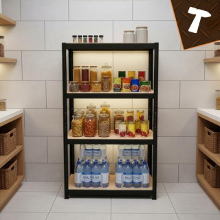 Črna polica za shranjevanje - 150x75x30