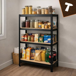 Črna polica za shranjevanje - 150x75x30