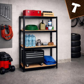 Črna polica za shranjevanje - 150x75x30