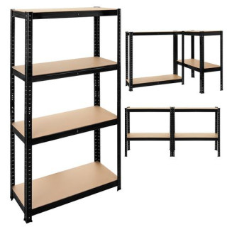 Črna polica za shranjevanje - 150x75x30