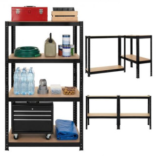 Črna polica za shranjevanje - 150x75x30