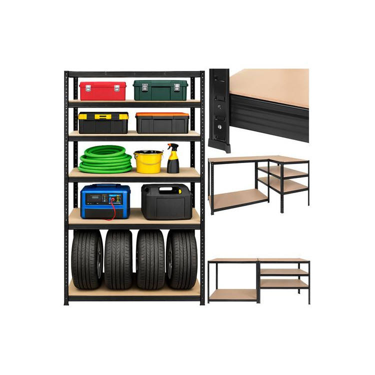 Črna polica za shranjevanje - 180x100x60