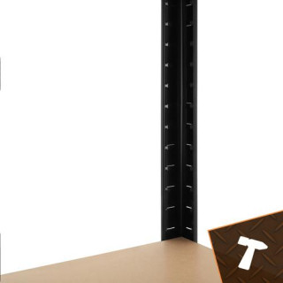 Črna polica za shranjevanje - 180x100x60