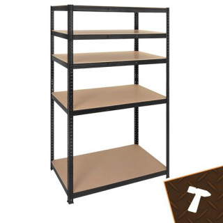 Črna polica za shranjevanje - 180x100x60