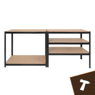 Črna polica za shranjevanje - 180x100x60