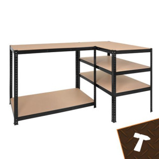 Črna polica za shranjevanje - 180x100x60