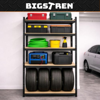 Črna polica za shranjevanje - 180x100x60