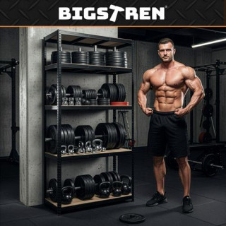 Črna polica za shranjevanje - 180x100x60