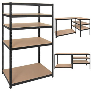 Črna polica za shranjevanje - 180x100x60