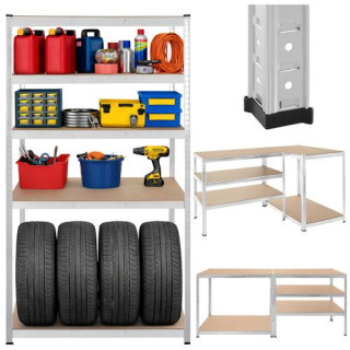 Srebrna polica za shranjevanje - 180x100x60