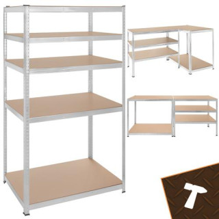 Srebrna polica za shranjevanje - 180x100x60