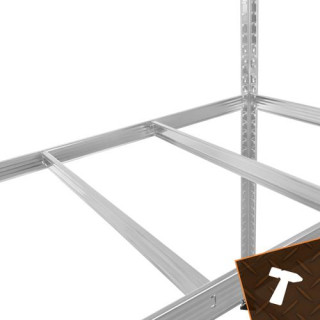 Srebrna polica za shranjevanje - 180x100x60