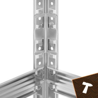 Srebrna polica za shranjevanje - 180x100x60