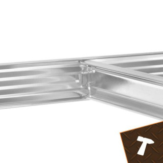 Srebrna polica za shranjevanje - 180x100x60