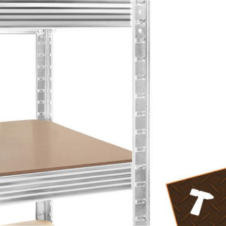 Srebrna polica za shranjevanje - 180x100x60