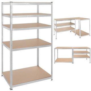 Srebrna polica za shranjevanje - 180x100x60