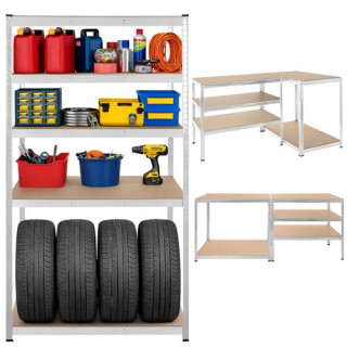 Srebrna polica za shranjevanje - 180x100x60