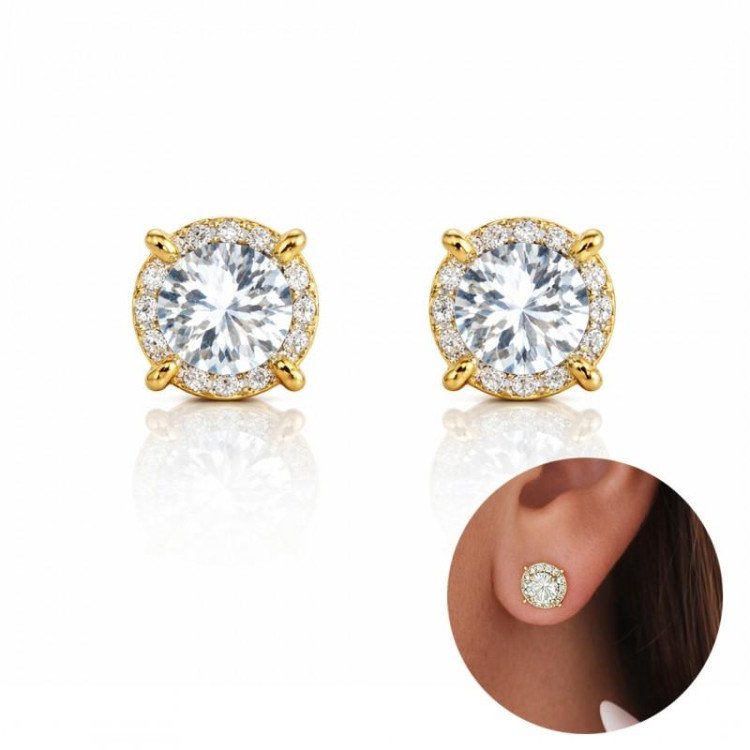 Ženski uhani s cirkoni