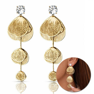 Ženski viseči uhani z rožami