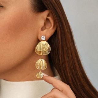 Ženski viseči uhani z rožami