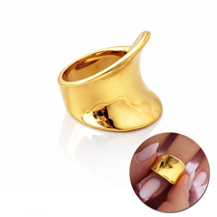 Pozlačen ženski prstan iz kirurškega jekla