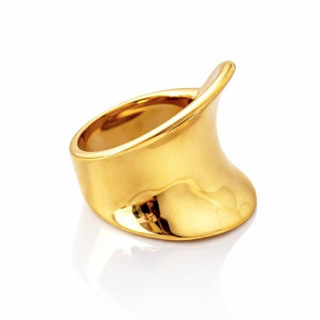 Pozlačen ženski prstan iz kirurškega jekla