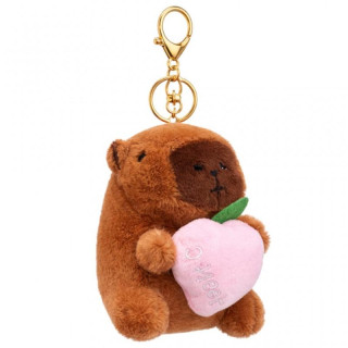 Plišasti obesek kapibara z breskvijo